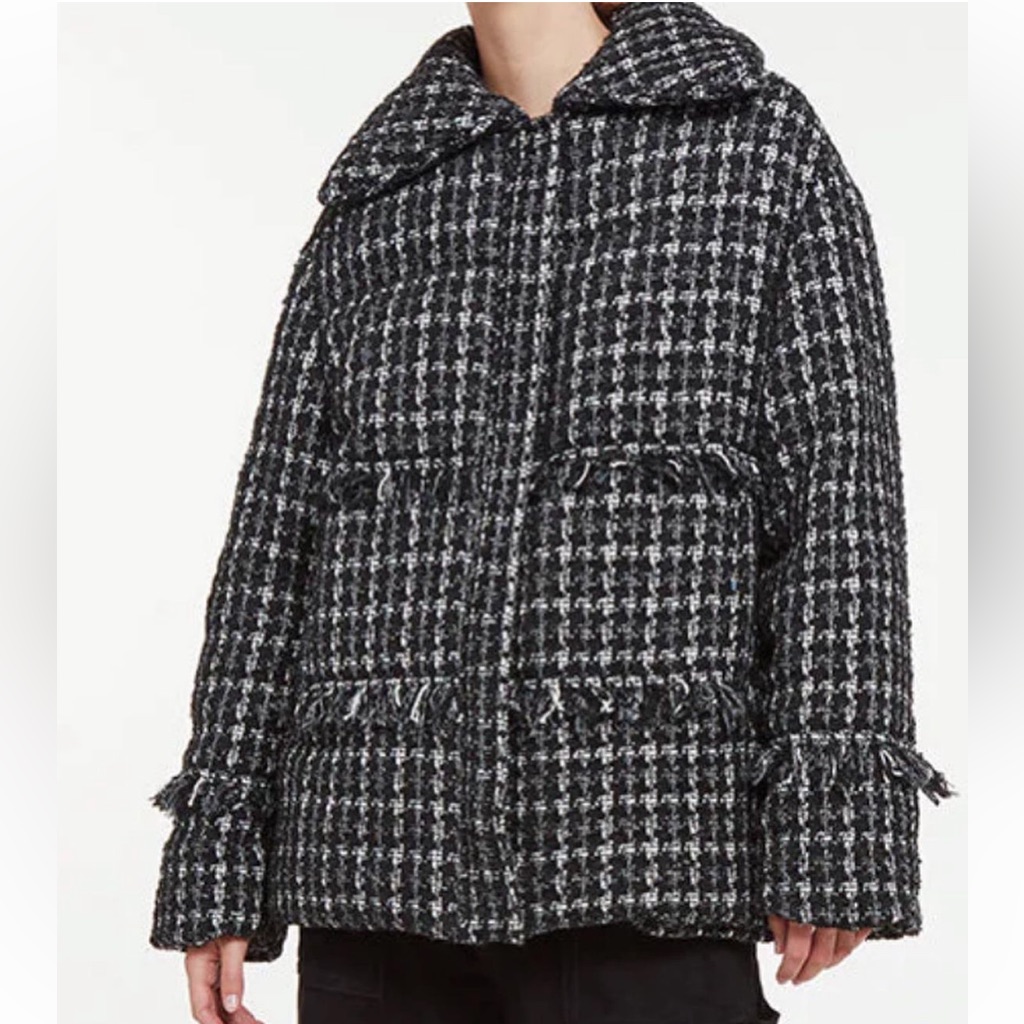 New- Apparis Malik Black Plaid Coat
